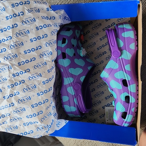 Crocs x Awake NY - Classic Clog - Neon Purple - Us Size Mens 9/ Womens 11 - Picture 6 of 9